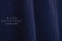 DEADSTOCK Japanese Fabric Shokunin Collection Azumadaki Double Face Linen and Gauze - blue - 50cm