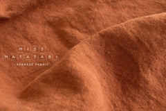 DEADSTOCK Japanese Fabric Shokunin Collection Azumadaki Linen - terracotta - 50cm