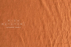 DEADSTOCK Japanese Fabric Shokunin Collection Azumadaki Linen - terracotta - 50cm