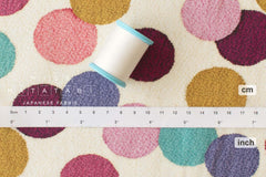 Japanese Fabric Realistic Punch Needle Print Dots - 50cm
