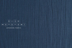 DEADSTOCK Japanese Fabric Shokunin Collection Azumadaki double gauze - navy blue - 50cm