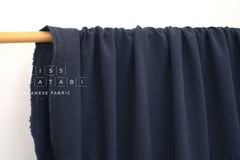 DEADSTOCK Japanese Fabric Shokunin Collection Azumadaki 47 Linen Wool Blend - ink blue - 50cm