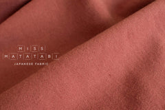 DEADSTOCK Japanese Fabric Shokunin Collection Azumadaki 47 Linen Wool Blend - orange red - 50cm