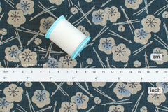 Shokunin Collection Hand-printed Japanese Fabric Ume to Matsu - 60A - 50cm