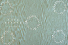 Japanese Fabric Embroidered Linen Blend - B2 - 50cm