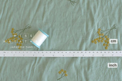 Japanese Fabric Embroidered Linen Blend - C2 - 50cm