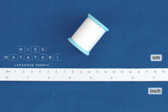 DEADSTOCK Japanese Fabric Shokunin Collection Azumadaki Corduroy - blue - 50cm