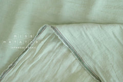 DEADSTOCK Japanese Fabric Shokunin Collection Yarn-dyed Kotohiradaki Double Gauze - seafoam - 50cm