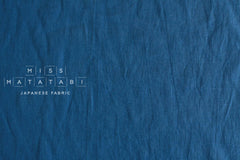 DEADSTOCK Japanese Fabric Shokunin Collection Azumadaki Linen - blue - 50cm