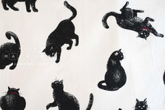 Japanese Fabric Giant Cats - black, white - 50cm