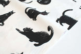 Japanese Fabric Giant Cats - black, white - 50cm