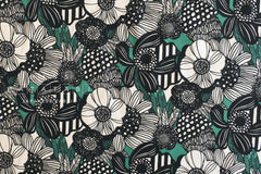 Japanese Fabric Corduroy Little Wild Floral - B - 50cm