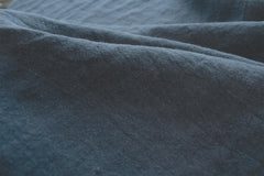 DEADSTOCK Japanese Fabric Shokunin Collection Azumadaki Linen 64 - dark navy - 50cm