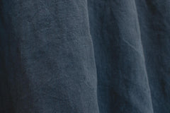 DEADSTOCK Japanese Fabric Shokunin Collection Azumadaki Linen 64 - dark navy - 50cm