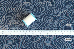 Shokunin Collection Hand-printed Japanese Fabric Nami - 9A - 50cm