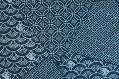 Shokunin Collection Hand-printed Japanese Fabric Komon Mix 3 - 9A - 50cm