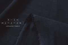 Japanese Fabric Shokunin Collection Orihimedaki 5 - navy but almost black - 50cm