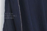 DEADSTOCK Japanese Fabric Shokunin Collection Azumadaki Linen Gauze - navy blue - 50cm
