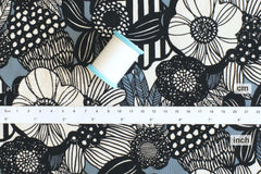 Japanese Fabric Corduroy Little Wild Floral - D - 50cm