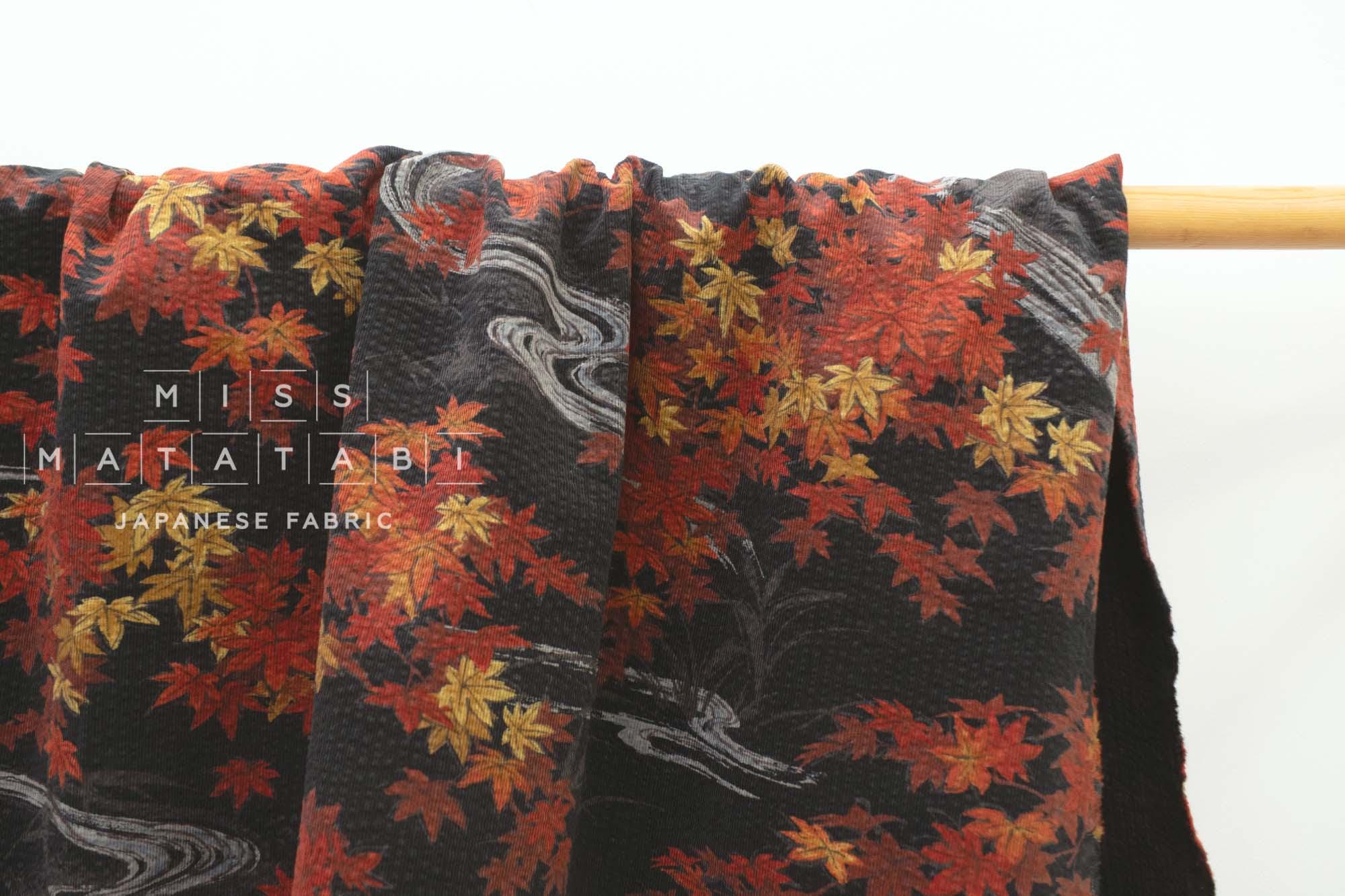 Japanese Fabric Ripple Corduroy Momiji - E - 50cm