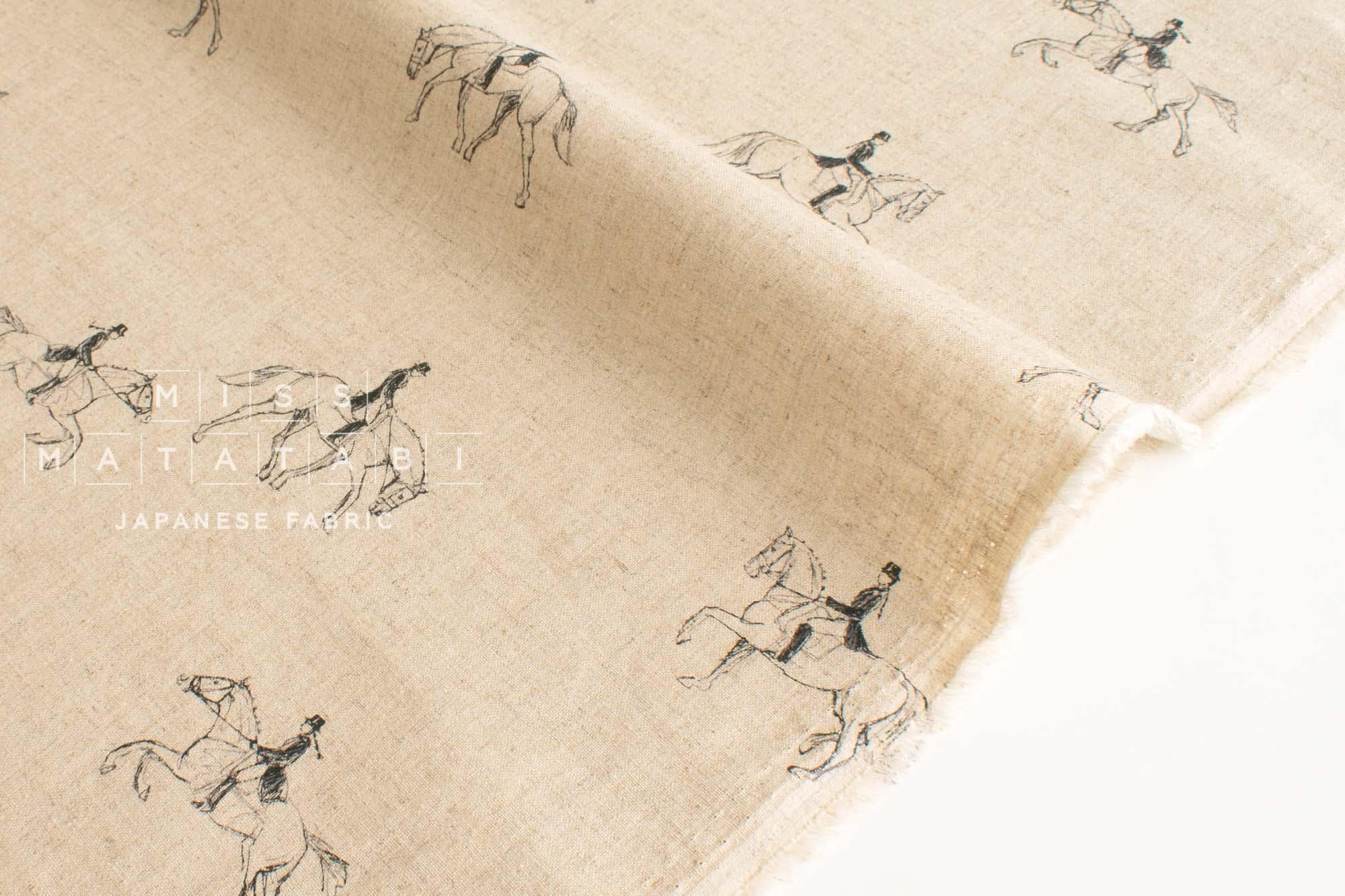 DEADSTOCK Japanese Fabric Dressage Linen Blend - B - 50cm