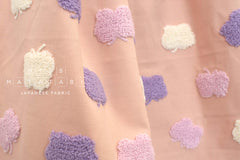 Japanese Fabric Punch Needling Style Butterfly Embroidery - pink - 50cm