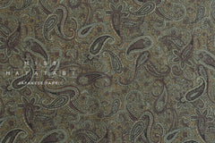 DEADSTOCK Japanese Fabric Ripple Corduroy Paisley - 50cm