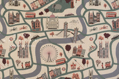 Cotton + Steel London Town Canvas - London Forever - 50cm
