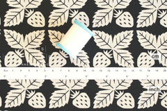 Cotton + Steel Along the Fields Canvas - Strawberry black - 50cm