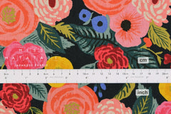 Cotton + Steel Garden Party Canvas - Juliet Rose navy - 50cm