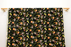 Cotton + Steel Primavera Canvas - Citrus Floral black - 50cm