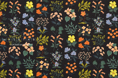 Cotton + Steel Meadow canvas - Wildflower Field black - 50cm