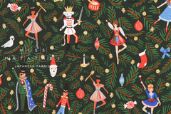 Cotton + Steel Holiday Classics Canvas - Nutcracker evergreen - 50cm