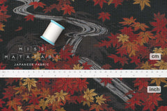 Japanese Fabric Ripple Corduroy Momiji - E - 50cm