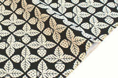 Cotton + Steel Along the Fields Canvas - Strawberry black - 50cm