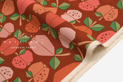 Cotton + Steel Under the Apple Tree Canvas - Orchard vermilion - 50cm