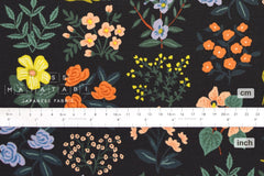Cotton + Steel Meadow canvas - Wildflower Field black - 50cm