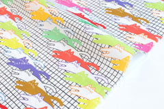 Japanese Fabric Analogue Cats - A - 50cm