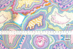 Japanese Fabric Spacey Cats - B - 50cm