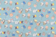 Japanese Fabric Cats in Cups - C - 50cm