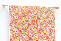Japanese Fabric In the 70s Flowers - A - 50cm