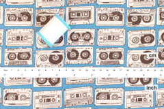 DEADSTOCK Japanese Fabric Cassette Tapes - C - 50cm