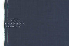 DEADSTOCK Japanese Fabric 100% wool suiting - blue - 50cm