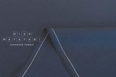 DEADSTOCK Japanese Fabric 100% wool suiting - blue - 50cm