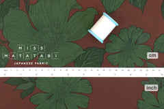 DEADSTOCK Japanese Fabric Henrietta - chocolate, green - 50cm