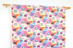 Japanese Fabric My First Computer - A - 50cm