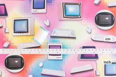 Japanese Fabric My First Computer - A - 50cm