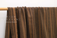 DEADSTOCK Japanese Fabric Yarn Dyed Linen Blend - earth - 50cm