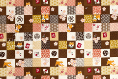 Japanese Fabric Shiba Inu Patch - brown - 50cm
