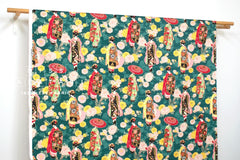 Geisha Slub Cotton - green